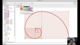 Espiral Aurea con Geogebra Ing Rodolfo Garcia Miranda [upl. by Avin]