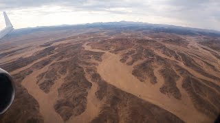 Landing in Marsa Alam Airport Great Aerial Views of the Egyptian Desert [upl. by Anirahc]