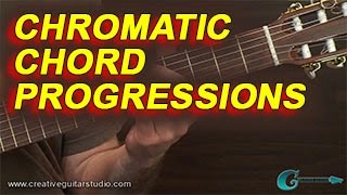 GUITAR THEORY Chromatic Chord Progressions [upl. by Eylsel952]