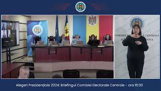 Alegeri Prezidențiale 2024 Briefingul Comisiei Electorale Centrale  ora 1600 [upl. by Nilyad198]