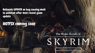 Bethesda update on Mod deleting BUG skse updated see description [upl. by Ahtis]