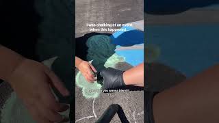 I was chalking live at an event when this happened… 🥹 chalkart [upl. by Regni]