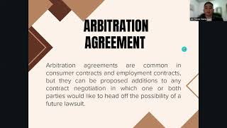 ARBITRATION AGREEMENT [upl. by Fanchan6]