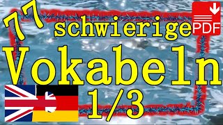 77 englische Vokabeln für Fortgeschrittene Teil 1  download kostenlos [upl. by Arvo62]