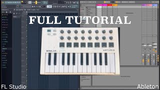 How to hook up the Arturia MiniLab mkll to AbletonFL Studio  Full Tutorial [upl. by Shelburne]