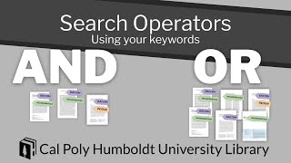 Search Operators Using your keywords with AND amp OR [upl. by Cyprian]