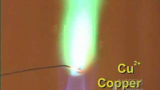 Flame Tests of Metal Ions With Labels [upl. by Lebiralc]