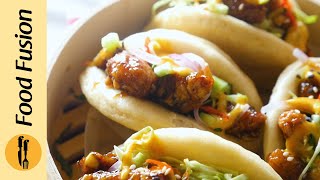 Honey BBQ Chicken Bao buns Recipe from scratch  Food Fusion [upl. by Ulberto295]