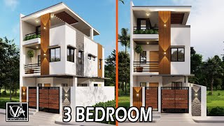 Two Storey House Design Philippines with Rooftop  10X6 Meters 3 Bedrooms [upl. by Halilad903]