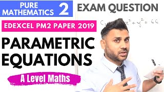 Parametric Equations 82  84 involving curves and coordinate geometry  A Level Maths [upl. by Tillinger]