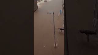 Málaga flood turns street into rivershorts [upl. by Ylram]