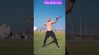 Thomas rohler  doing warmup exercise before javelin throw viral shorts [upl. by Isborne184]