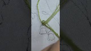 embroidery couching stitchbasic hand embroideryshortsvideo [upl. by Mizuki]