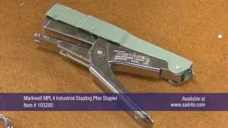 Markwell MPL4 Industrial Stapling Plier Stapler Demo [upl. by Milone]