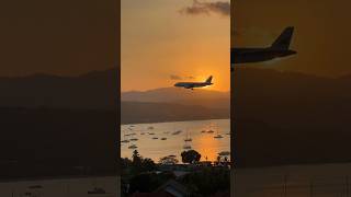 Airplane landing at Koh Samui Airport [upl. by Alaikim]