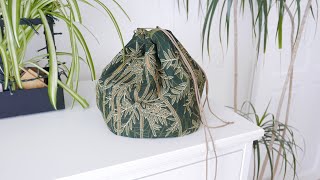 How to quickly and easily sew a drawstring bag from a piece of fabric MYTKOandMYTKO [upl. by Harmon]