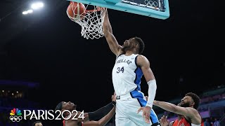 Watch Giannis Antetokounmpos best highlights against Canada  Paris Olympics  NBC Sports [upl. by Photima826]