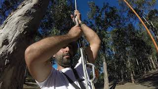 Rope walking with Petzl pantin croll and hand ascender [upl. by Beach]