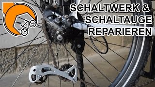 Reparatur abgerissenes Shimano Schaltwerk und Schaltauge [upl. by Yevad]