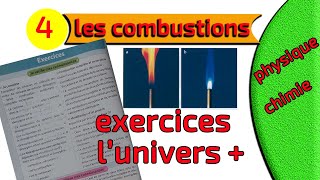 exercices sur les combustions 2 eme année du collège BIOF physique chimie [upl. by Christalle]