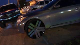 Wills 3M Psychedelic Wrapped Infiniti on 26quot Dub Butta Wheels [upl. by Bowne311]