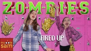 Sophia and Bella  Fired Up Disney ZOMBIES Cover Live on Mugglesam [upl. by Nnyroc]