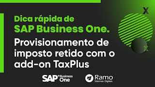 Provisionamento de imposto retido com o add on TaxPlus [upl. by Rehpotsihc]