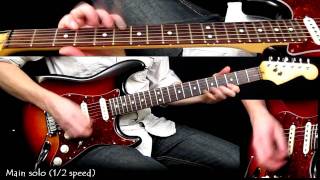 Smoke on the Water guitar solo  HALF SPEED [upl. by Analahs]