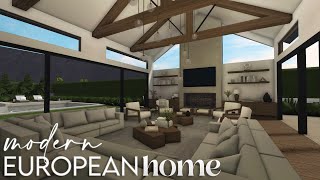 Bloxburg  Modern European Home  House Build [upl. by Aenea909]