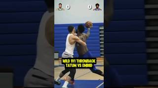 Tatum vs Embiid 1v1 got INTENSE😤 [upl. by Cord]