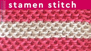 Easy Stamen Stitch 💖 Free Printable Pattern 4Row Repeat [upl. by Thomson]