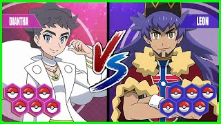 Pokemon Battle Pedia Diantha Vs Leon [upl. by Scarface13]