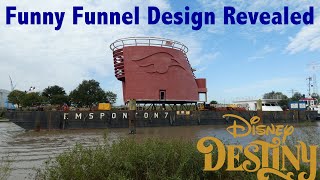 Funnel for DISNEY DESTINY arrives at Meyer shipyard  River Ems Conveyance [upl. by Yrreb]