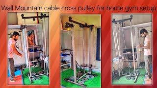 Wall Mountain cable cross pulley for home workout setup wallmounted cablecross homegym [upl. by Sayers]