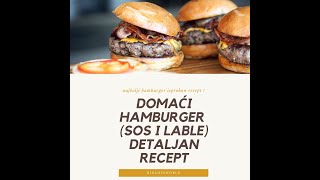 DOMAĆI HAMBURGERI UMAK I LABLE DETALJAN RECEPT [upl. by Airbas]