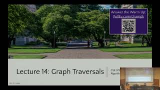 CSE 373 WI24 Lecture 14 Graph Traversals [upl. by Ailene]