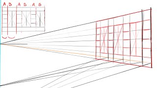 Perspectief verkorting meten bij repeterende gelijke en ongelijke afstanden methode 2 [upl. by Royd]