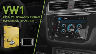 iDatalink Maestro VW1  Installation tutorial for Volkswagen Tiguan  Modular Radio Replacement [upl. by Anertal175]