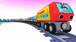 Toy Factory Long Train  Trains for Toddlers [upl. by Annahaj91]