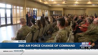 Change of Command ceremony for 2nd Air Force held on Keesler Air Force Base [upl. by Schertz194]