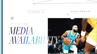 Hornets vs Pacers Cody Martin Postgame Media Availability  11092024 [upl. by Drooff]