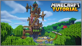 Minecraft Tutorial  How to Build a Fantasy Steampunk House in Minecraft [upl. by Eimmac]