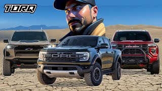 Duel de Pickups OffRoad  Chevrolet Colorado ZR2 vs GMC Canyon AT4X vs Ford Ranger Raptor [upl. by Egag]