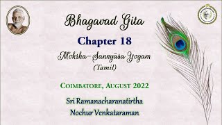 1414 Bhagavad Gita Ch 18 by Sri Nochur Acharya at Coimbatore Day 8 Aug 15th Evening Tamil [upl. by Hgeilyak]