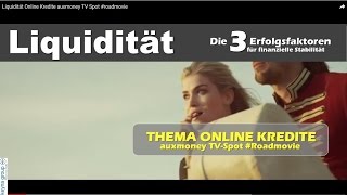 Liquidität Online Kredite auxmoney TV Spot roadmovie [upl. by Tiat]