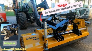 LohnerVLOG428 Frontladeradapter im Einsatz I Mulcher einwintern Sprühöl I Fendt 614 Wartung der VA [upl. by Nrehtak]