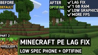 How To Reduce Lag In Minecraft PE  Optifine For MCPE  Smooth Gameplay and Lag Fix [upl. by Bacon222]