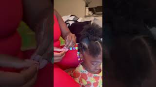 💕How to apply beads to braids or twists💕 toddlerhairstyles kidsbraids littlegirlhairstyles [upl. by Elia]