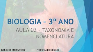 Biologia 3° ano  aula 2  Taxonomia e nomenclatura [upl. by Philan]