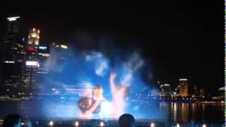 3D laser Hologram show in Singapore Marina Bay [upl. by Lotsirk]